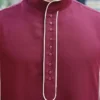 Maroon Mao Collar Men’s Islamic Thobe USA