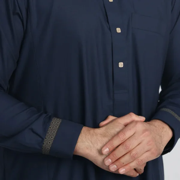 Men’s Navy blue Islamic Clothing Thobe USA