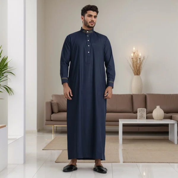 Men’s Navy blue Islamic Clothing Thobes USA