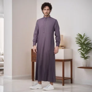 Men’s Purple Grey Islamic Thobe USA