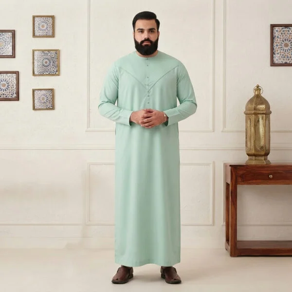 Mint Green Omani 6XL Thobe Men USA Mint Green Omani 6XL Thobe Men USA