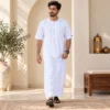 Modern White Short Sleeve Arabic Thobes USA