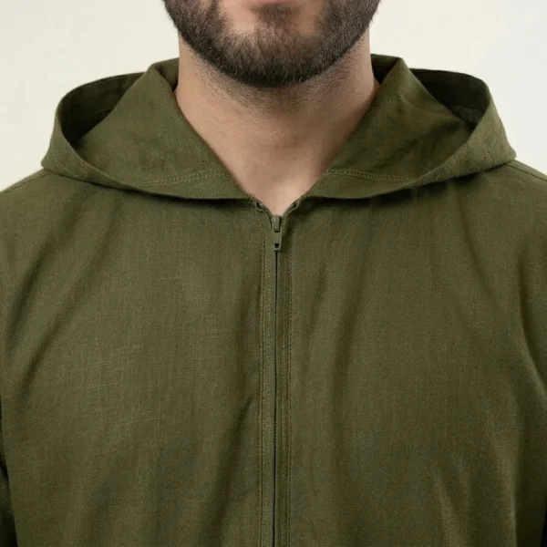 Modren Olive Green Hooded Thobes