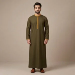 Modren Olive Green Omani Thobes USA Modren Olive Green Omani Thobes USA