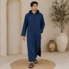 Navy Blue Designer Moroccan Djellaba with Hood