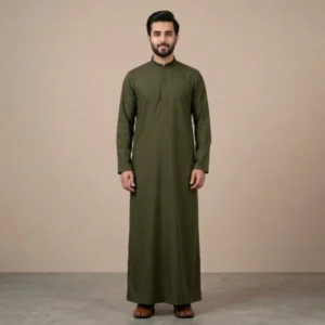 Olive Green Designer Thobe USA