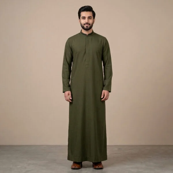 Olive Green Designer Thobe USA