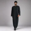 Omani Style Black Islamic Thobe For Men USA Omani Style Black Islamic Thobe For Men USA