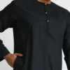 Omani Style Black Islamic Thobes For Men USA Omani Style Black Islamic Thobes For Men USA