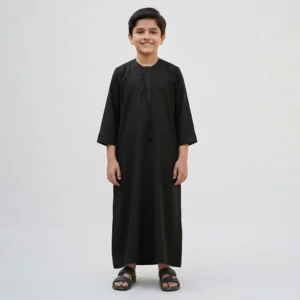 Omani Style Black Kids Boy Jubba Thobes USA