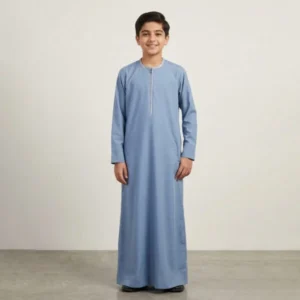 Omani Style Oslo Grey Boys Thobe in USA