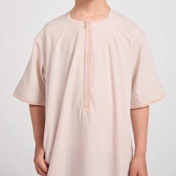 Omani Style Vanilla IceJubba Thobe For Boys
