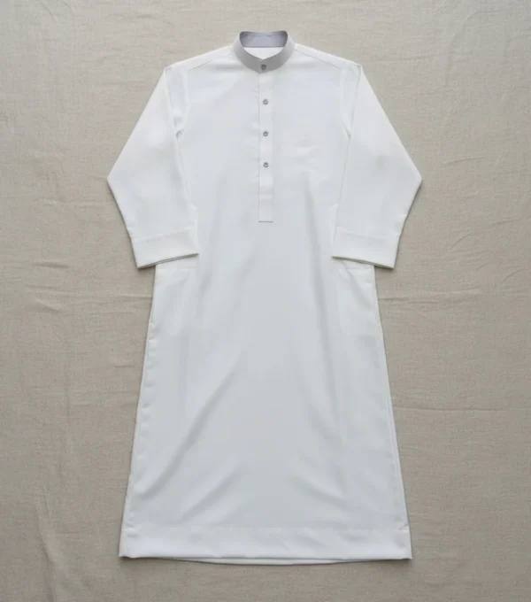Saudi White Jubba Thobe for Kids Boys