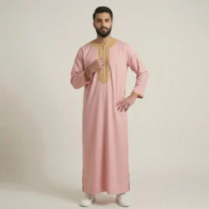 Soft Pink Luxurious Moroccan Thobe USA