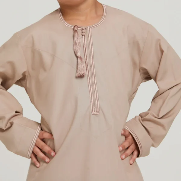 Vanilla Color Premium Jubba Thobe for Kids USA Vanilla Color Premium Jubba Thobe for Kids USA