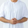 White Half Sleeves Islamic Men’s Thobe