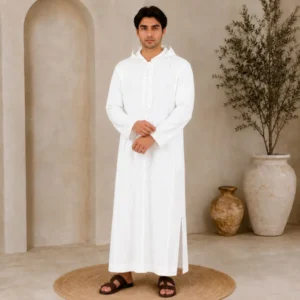 White Moroccan Premium Djellaba for Mens USA