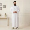 White Omani Embroidered Style 6XL Thobe USA