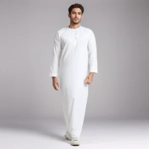 White Omani Simple Men’s Islamic Thobes USA White Omani Simple Men’s Islamic Thobes USA