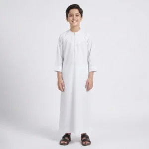 White Omani Style Kids Boys Jubba Thobes USA White Omani Style Kids Boys Jubba Thobes USA