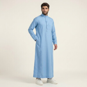 Classic Sky Blue Mens Arabic Wholesale Thobes