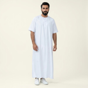 Men's Short-Sleeve White Omani Wholesale Thobe